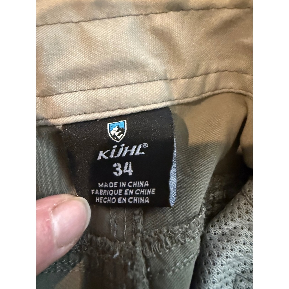 Kuhl Mens Hiking Shorts Green Khaki KÜHL Renegade Shorts Cargo 34 Waist 10 seam - Picture 12 of 16